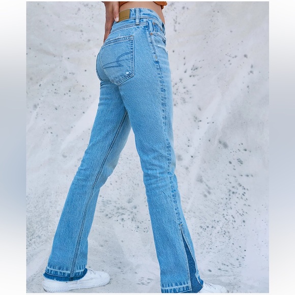 AE Stretch Low-Rise '90s Skinny Kick Jean Sz 8 - Picture 1 of 9